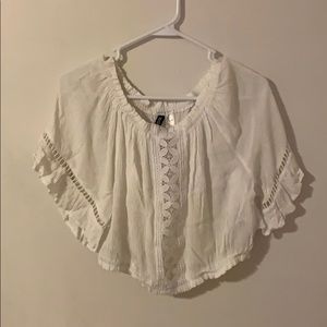 Over the shoulder crop top